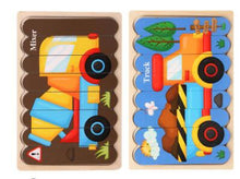 Load image into Gallery viewer, Double Sided Strip 3D Puzzles Baby Toy Wooden Montessori Materials Educational Toys For Children Large Bricks Kids Learning Toys