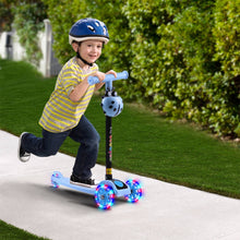 Load image into Gallery viewer, Children Scooter 3 Wheel T Bar Balance Riding Kick Scooters LED Wheel Adjustable Scooter Kids Birthday Gift Fun Sport Toy