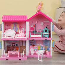 Load image into Gallery viewer, Girls Pretend Toy Handmade Doll house Castle DIY House Toy Miniature Dollhouse Birthday Gifts Educational Toys Doll Villa Girl
